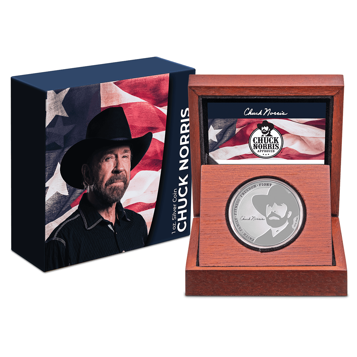 Chuck Norris Coin Box and Wood Box
